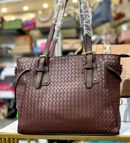 Brown tote matte finish