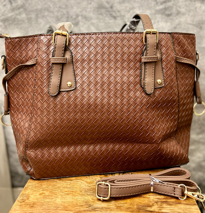 Brown tote matte finish