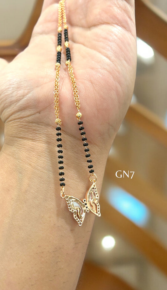 Butterfly rose gold mangalsutra