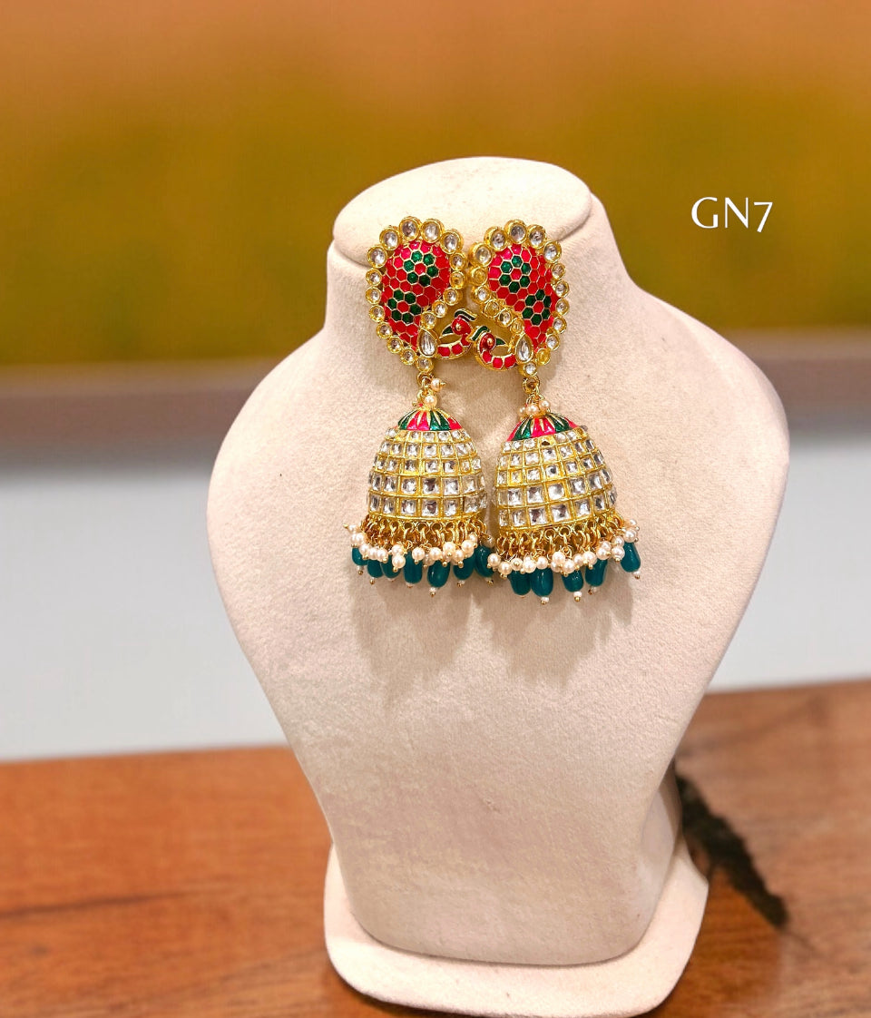 Peacock Pearl Jhumka