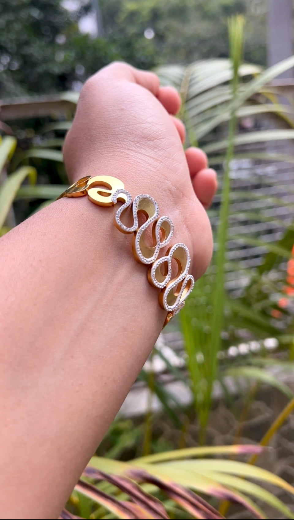 Zig-Zag White Gold Bracelet