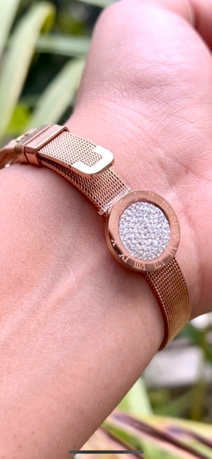 watch pattern diamond dial bracelet