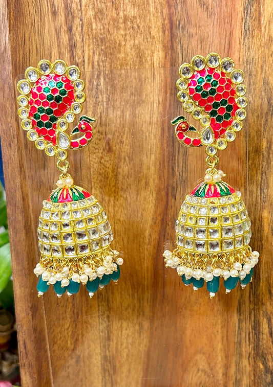 Lal morni jhumka