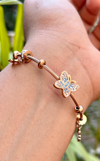 Diamond titli butterfly bracelet