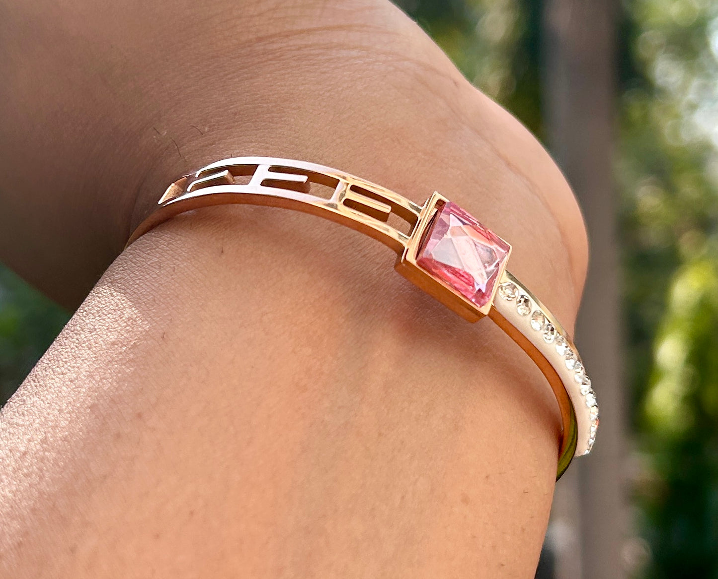 Pink Diamond stud bracelet