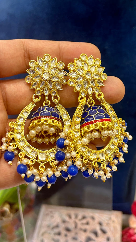 Blue love jhumka