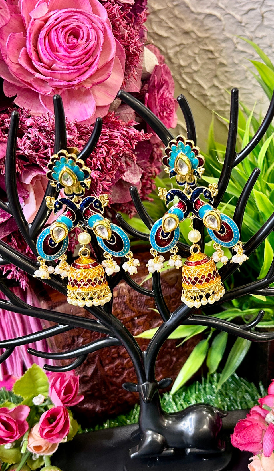 morni blue jhumka