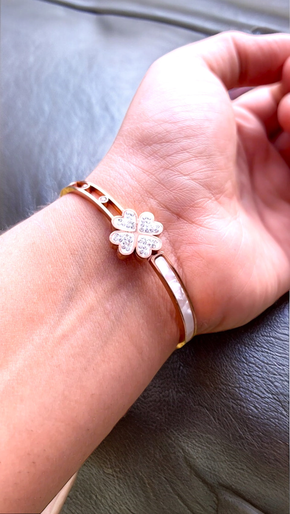 4 Heart Diamond Studded bracelet