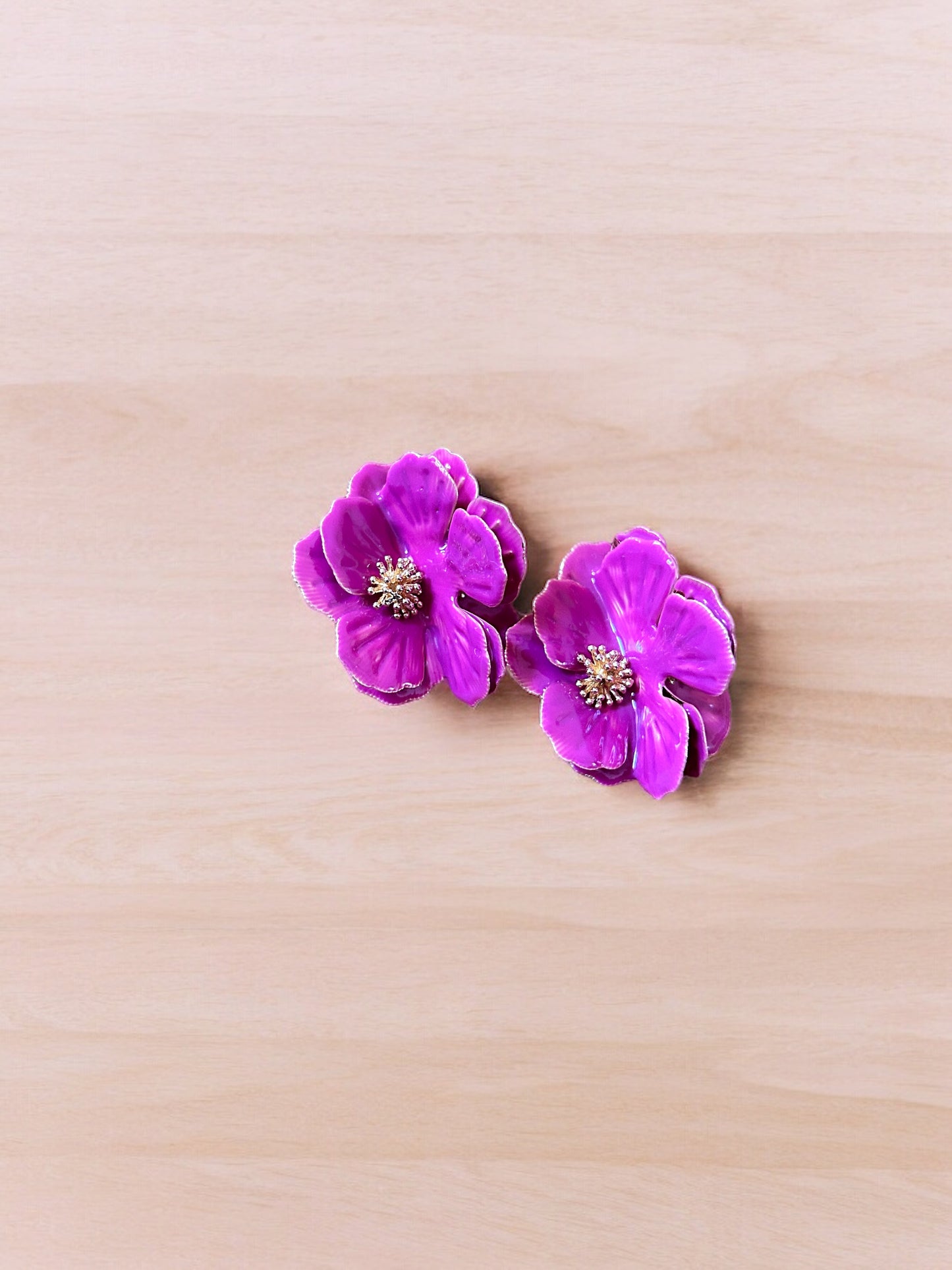 3D flower earring