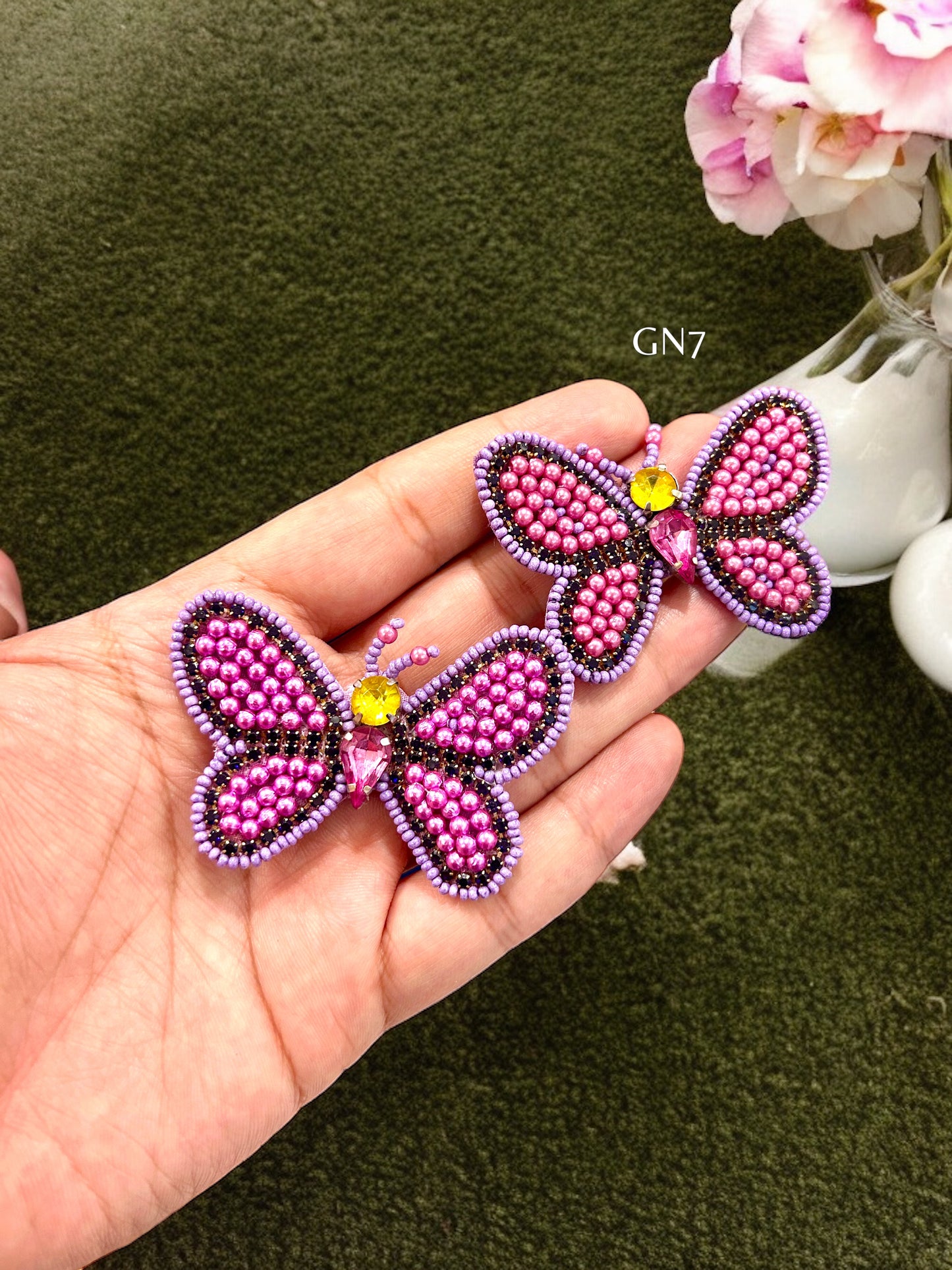 Purple Butterfly G Earrings