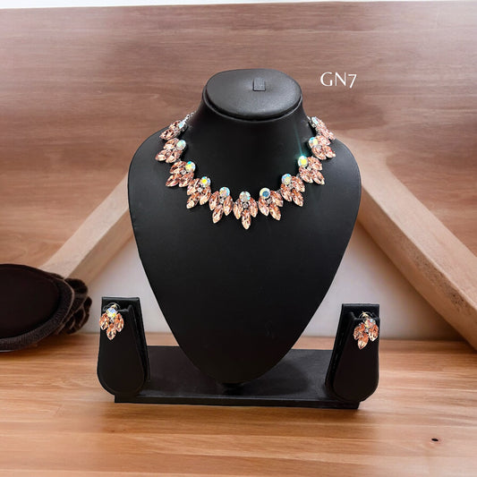 Prerna rose necklace set