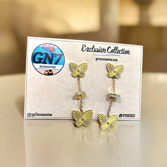 Twin butterfly earrings