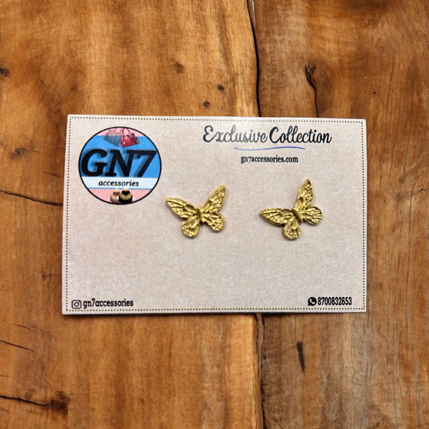 Cutie butterfly golden earrings