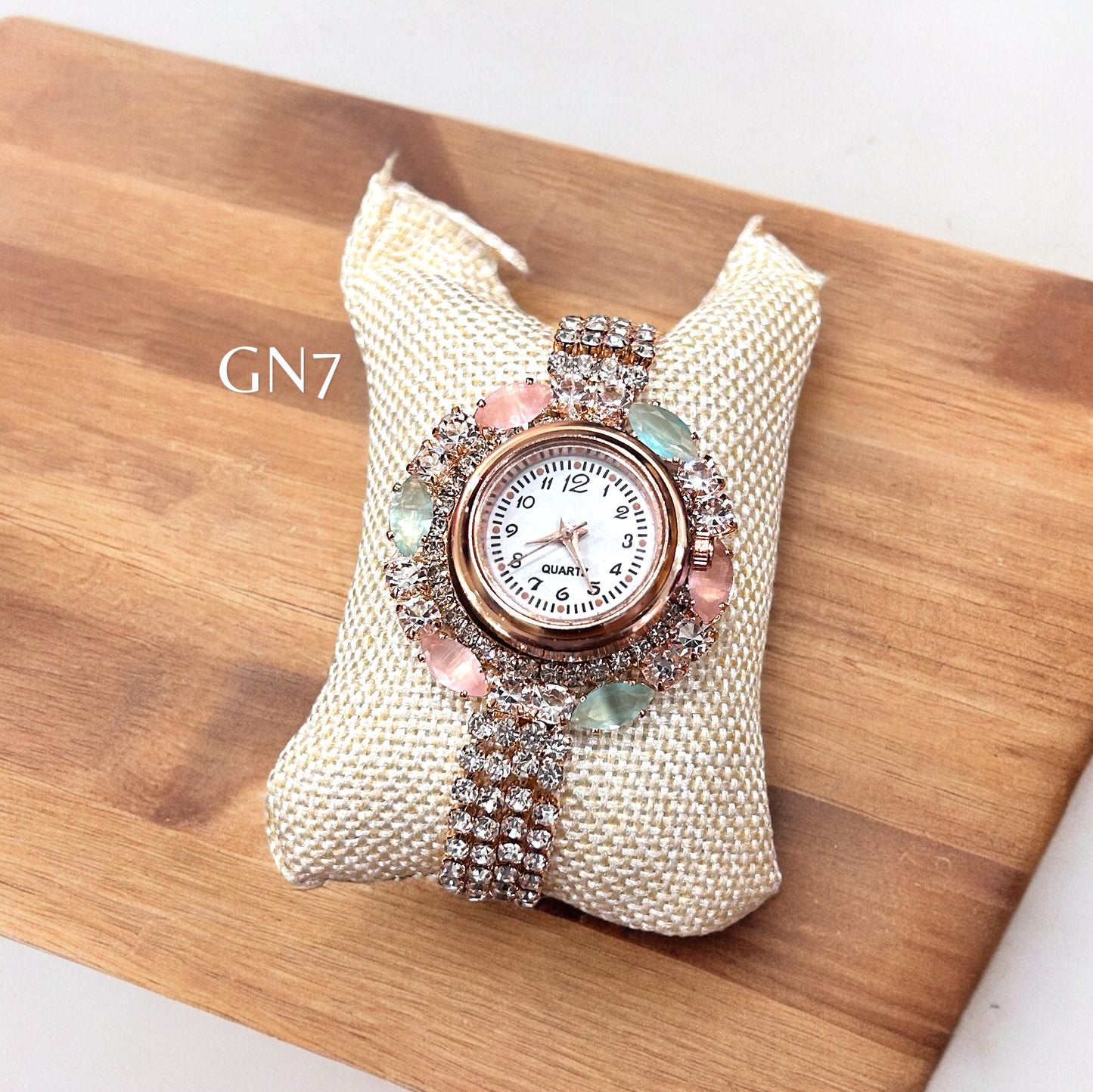 AD studed wrist watch