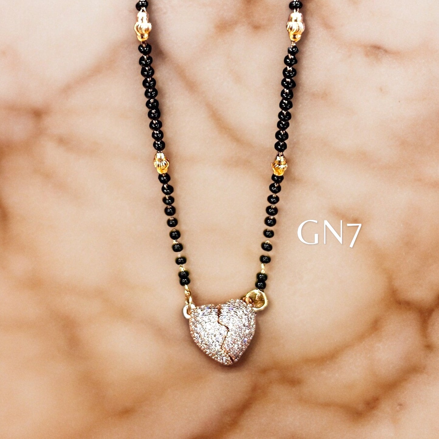 Geet openable twin heart mangalsutra