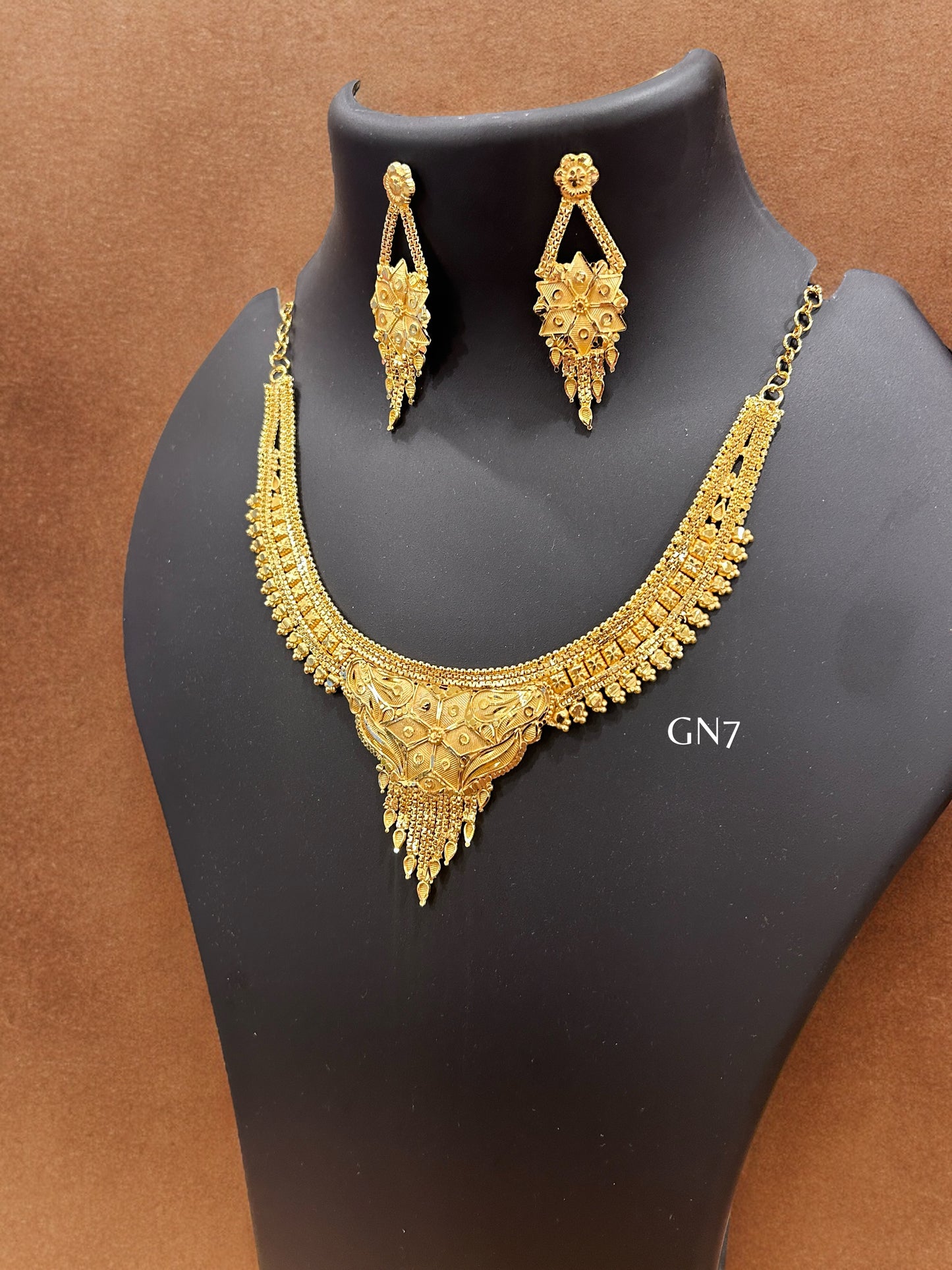 ONE GRAM GOLD mainka necklace set