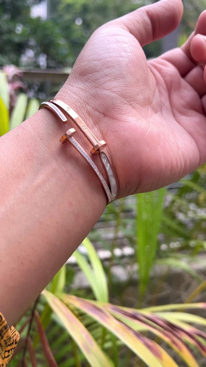 Mother of pearl nail bracelet