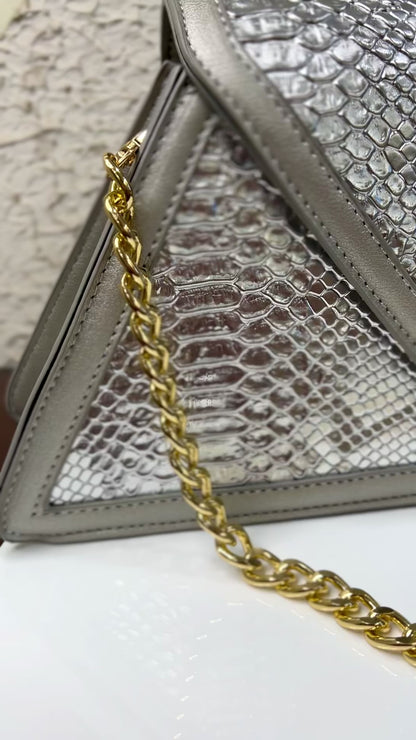 Silver Clutch Brand Inspired